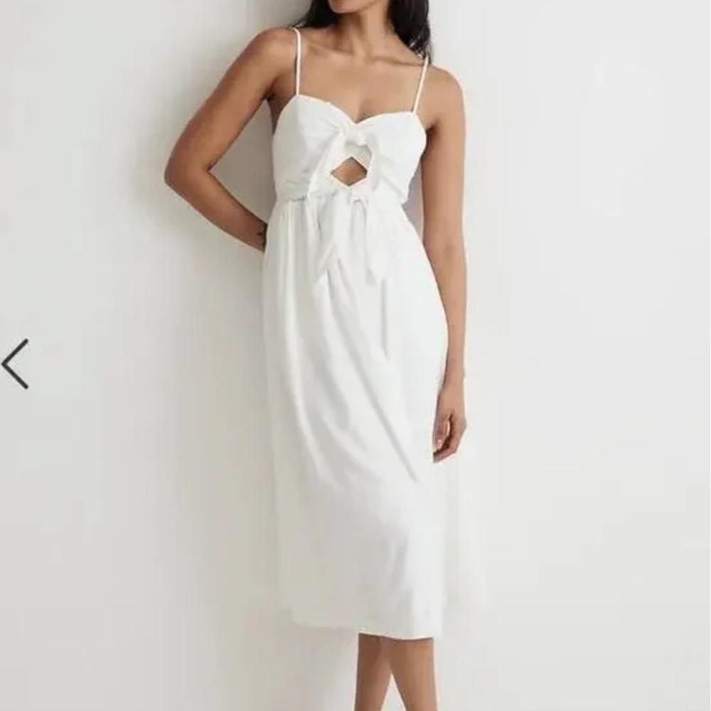 Madewell Double-tie Cutout Sweetheart Midi Dress size 2